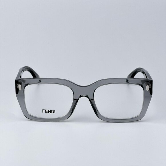 Fendi ROMA FE50094I 020 Men BRAND NEW Eyeglasses Rectangular Transparent Grey - Picture 1 of 10